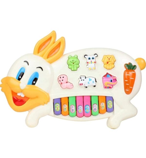 Rabbit Paino Portable Multi-Function Electronic Funny Animal Sound Keyboard Piano Early Skill Developmental Attractive Musical Toys