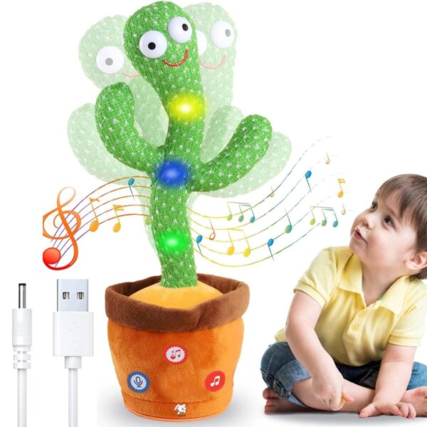 Talking Cactus Baby Toys for Kids Dancing Cactus Toys Can Sing Wriggle & Singing Recording Repeat What You Say Funny Education Toys for Children Playing Home Decor for Kids
