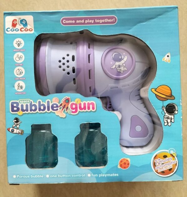 ABS Coocoo Space Bubble Making Toy Gun with chargeable