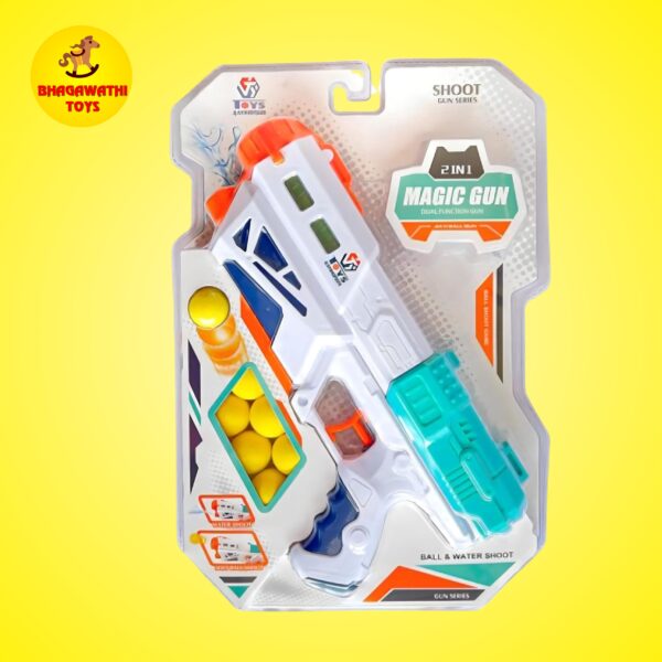 Magic Gun | 2 in-1 Water & Soft Foam Ball Toy Gun