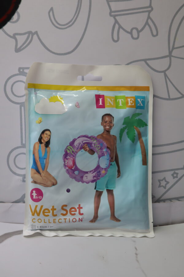 Intex 59242 Transparent Swim Ring (24") | Colorful Pool Float for Kids Ages 6–10