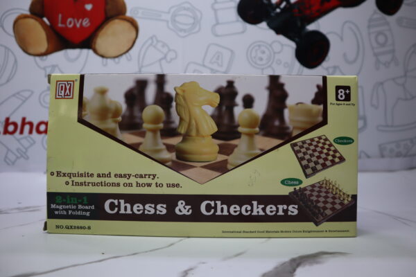 2-in-1 Chess and Checkers Game Set – Double the Fun, Double the Strategy!